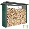 Outsunny Kaminholzregal Außen Stahl 213 x 66,5 x 150 cm Produktbild-Vorschau 1