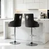 Tabouret de bar FATIVO, velours noir, pivotant, hauteur Voir les images du produit 11