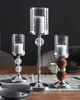 BELIANI Kerzenständer Silbern aus Glas und Metall mit hohe/ Produktbild-Vorschau 4