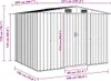 vidaXL Geräteschuppen Anthrazit Stahl 257x205x178 cm Produktbild-Vorschau 7