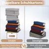 XINZI 20x boîtes à chaussures marron-blanc - empilables, Voir les images du produit 3