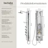 tectake® Aluminium Duschpaneel Regendusche Ablage aus Glas Produktbild-Vorschau 6