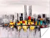 MuchoWow® Poster Gemälde - Skyline - Farben - Ölfarbe Produktbild-Vorschau 1