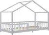 A children's house-shaped bed frame with a slatted base and side rails, shown against a white background. Náhled obrázku produktu