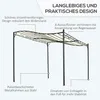 Outsunny Pergola Terrassenüberdachung Pavillon Vordach Produktbild-Vorschau 5