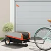 vidaXL Príves na bicykel čierno-oranžový 30 kg železa Náhľad obrázku produktu 2
