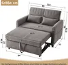 A diagram of a sofa bed with dimensions indicated by lines and numbers. Produktbild-Vorschau
