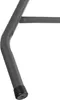 A close-up view of a gray metal table leg with a black plastic foot. Produktbild-Vorschau