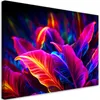 Leinwandbild Neonblätter 60x40 Feeby Bunt bild für die wand Produktbild-Vorschau 1