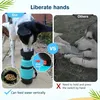 Draagbare waterfles voor honden met voerbak en houder voor Productafbeelding-voorbeeld 7