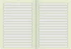 An open notebook with lined pages. Podgląd zdjęcia produktu