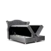 Luxus-Boxspringbett 180x200 RIANA – schwarz + GRATIS-Topper Produktbild-Vorschau 3
