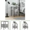 The Living Store Nachttisch Grau Sonoma-Eiche 34x36x50 cm Produktbild-Vorschau 1