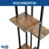 DanDiBo Blumenregal Indoor Metall Schwarz 6 Etagen Holz Produktbild-Vorschau 5