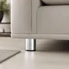 Möbelstempel Chrom 80mm Höhe -  Aluminium Möbelfuß Rund Produktbild-Vorschau 4