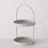 Boltze Etagere Joko, Weiss, Rund, Metall, Beige, Produktbild-Vorschau 3