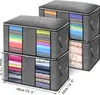 Grand meuble de rangement pour literie et vêtements, gris, Voir les images du produit 13