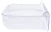 A clear plastic refrigerator drawer, seen from a side angle. Produktbild-Vorschau