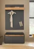 Garderobe Sitzbank "Center" in grau matt und Wotan Eiche Produktbild-Vorschau 7