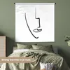 MuchoWow® Wandteppich Wandbehang Gesicht - Schwarz - Weiß - Produktbild-Vorschau 4
