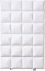 A white quilted comforter is laid flat on a white background. Produktbild-Vorschau