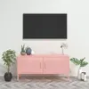 vidaXL TV skříňka růžová 105x35x50 cm ocelová Náhled obrázku produktu 2