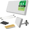 Sat Flachantenne Twin LNB HD Sat Anlage für 2 Teilnehmer Produktbild-Vorschau 1