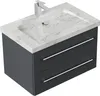 Badmöbel Marmor Carrara White YAMO 75 cm 1 Hahnloch Produktbild-Vorschau 1
