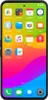 A smartphone screen displaying various app icons and a colorful, abstract background. Produktbild-Vorschau