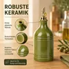 Keramik Ölspender 700 ml mit Gold Ausgießer, Produktbild-Vorschau 3