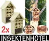 2 Stück Insektenhotel Insektenhaus Brutkasten Nistkasten Produktbild-Vorschau 1
