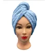 Turbante per capelli in spugna ad asciugatura rapida, blu Anteprima dell’immagine prodotto 8