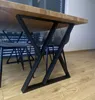 2 pezzi Z gambe del tavolo-metallo nero 70cm Anteprima dell’immagine prodotto 11