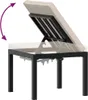 vidaXL Gartenhocker mit Kissen Schwarz Pulverbeschichteter Produktbild-Vorschau 6
