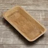 Dekoschale - rechteckig - Mangoholz - L: 40cm - H: 7,5cm - natur, terracotta Produktbild-Vorschau