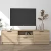 vidaXL TV skrinka Sonoma dub 140 x 35 x 40 cm materiál na Náhľad obrázku produktu 4