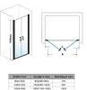 SONNI Duschtüren Nischentür 90x195cm Doppeltür Pendeltür Produktbild-Vorschau 7