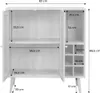 A diagram showing the dimensions of a cabinet. Anteprima dell’immagine prodotto