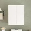 Meuble de salle de bain blanc moderne à deux portes avec Voir les images du produit 5