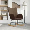 vidaXL Chaise à bascule Marron Tissu Voir les images du produit 2