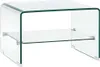 A clear glass coffee table with a lower shelf. Podgląd zdjęcia produktu
