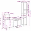 vidaXL Badezimmermöbel-Set Wandmontiert 3 pcs Schwarz Produktbild-Vorschau 7
