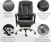 A black office chair with various features highlighted by callouts and text. Náhled obrázku produktu