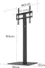 TV-Ständer freistehend, schwenkbar, höhenverstellbar, 165cm Produktbild-Vorschau 7