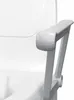 Close-up of the armrest of a white toilet seat riser. Produktbild-Vorschau