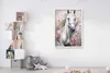 Bild Poster Dekoration in goldenem Rahmen Pferd für das Produktbild-Vorschau 2