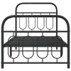 vidaXL Postel s čelem a nohou kovová 80x200 cm Náhled obrázku produktu 4