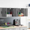 vidaXL Szafki ścienne do garażu 2 szt. Szary materiał Podgląd zdjęcia produktu 2