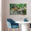 MuchoWow® Poster Hirsche - Wasser - Moos 90x60 cm - Produktbild-Vorschau 5