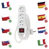 Prodlužovací kabel 3 m / 3 zásuvky / s vypínačem / bílý / PVC / 1 mm2 Náhled obrázku produktu